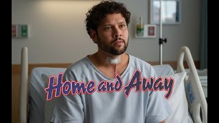 Sad: Kyle Shilling has lumps on his neck, which he is currently covering up to finish filming the scene for Home And Away