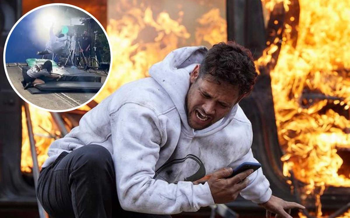 Shock: Kyle Shilling breaks down in tears as he shares about his co-star’s passing in the Home And Away final